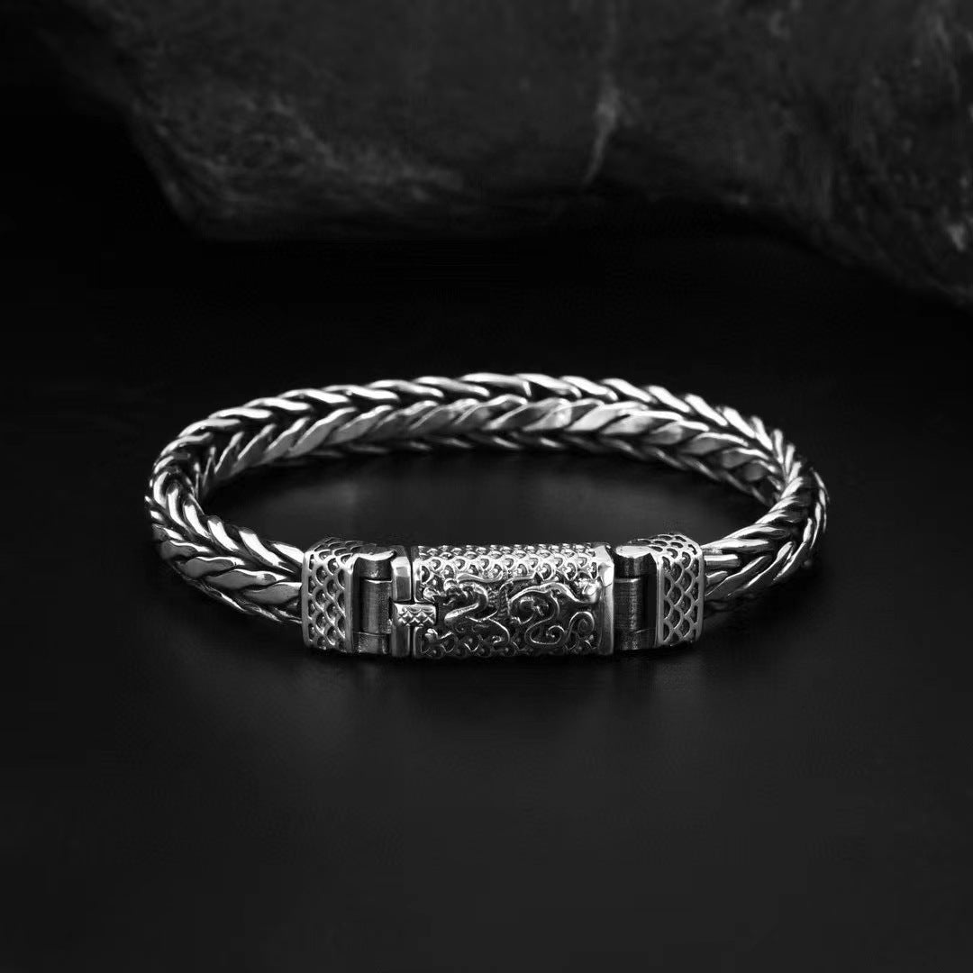 Hand-Woven Dragon Bracelet - S925 Silver