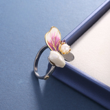 Flower-Shaped Pearl Ring - S925 Silver