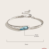 Blue CZ Stone Bracelet - S925 Silver