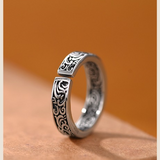 Adjustable Engraved Ring - S925 Silver