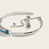 Blue CZ Stone Bracelet - S925 Silver