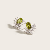 Green Peridot Earrings - S925 Silver