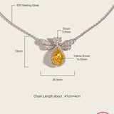 Yellow Ice Flower-Cut CZ Necklace-S925 Silver