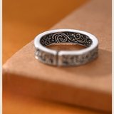 Adjustable Engraved Ring - S925 Silver