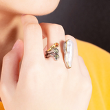 Baroque Pearl Retro Ring - S925 Silver