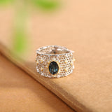 Honeycomb-Shaped Blue Topaz Ring - S925 Silver