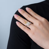 Gold-Plated Epiphyllum Ring - S925 Silver