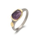 Purple Amethyst Retro Ring - S925 Silver