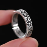 Adjustable Engraved Ring - S925 Silver