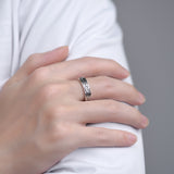 Adjustable Engraved Ring - S925 Silver