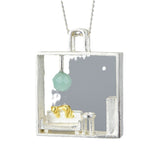 Minimalist Home-Shaped Pendant - S925 Silver