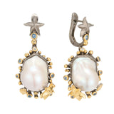 White Natural Pearl Earrings - S925 Silver