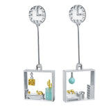 Minimalist Home-Shaped Earrings - S925 Silver