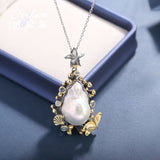 White Natural Pearl Pendant - S925 Silver