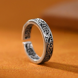 Adjustable Engraved Ring - S925 Silver