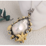 White Natural Pearl Pendant - S925 Silver