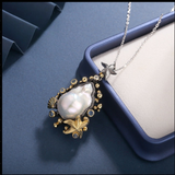 White Natural Pearl Pendant - S925 Silver