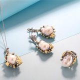 White Natural Pearl Pendant - S925 Silver