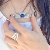 Cat's Eye Stone Oval-Shaped - S925 Silver