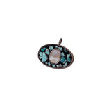 Turquoise Stone Oval-Shaped Pendant - S925 Silver
