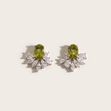 Green Peridot Earrings - S925 Silver